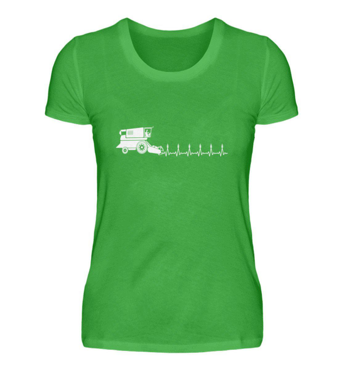 Heartbeat Drescher · Damen T-Shirt-Damen Basic T-Shirt-Green Apple-S-Agrarstarz