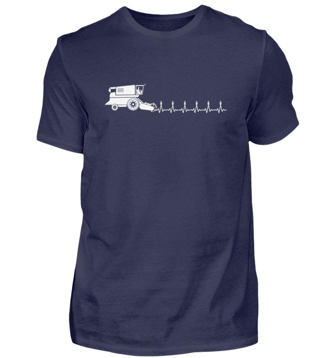 Heartbeat Drescher · Herren T-Shirt-Herren Basic T-Shirt-Navy-S-Agrarstarz
