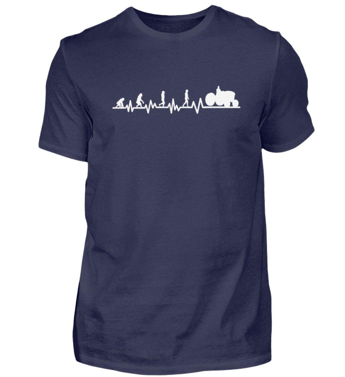 Heartbeat Evolution · Herren T-Shirt-Herren Basic T-Shirt-Navy-S-Agrarstarz