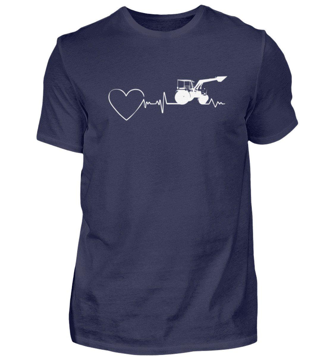 Heartbeat Frontlader · Herren T-Shirt-Herren Basic T-Shirt-Navy-S-Agrarstarz