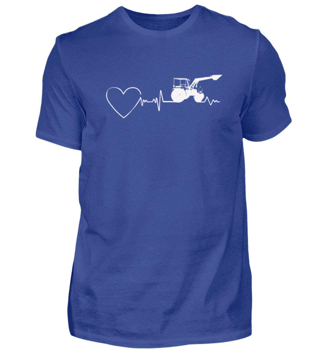 Heartbeat Frontlader · Herren T-Shirt-Herren Basic T-Shirt-Royal Blue-S-Agrarstarz