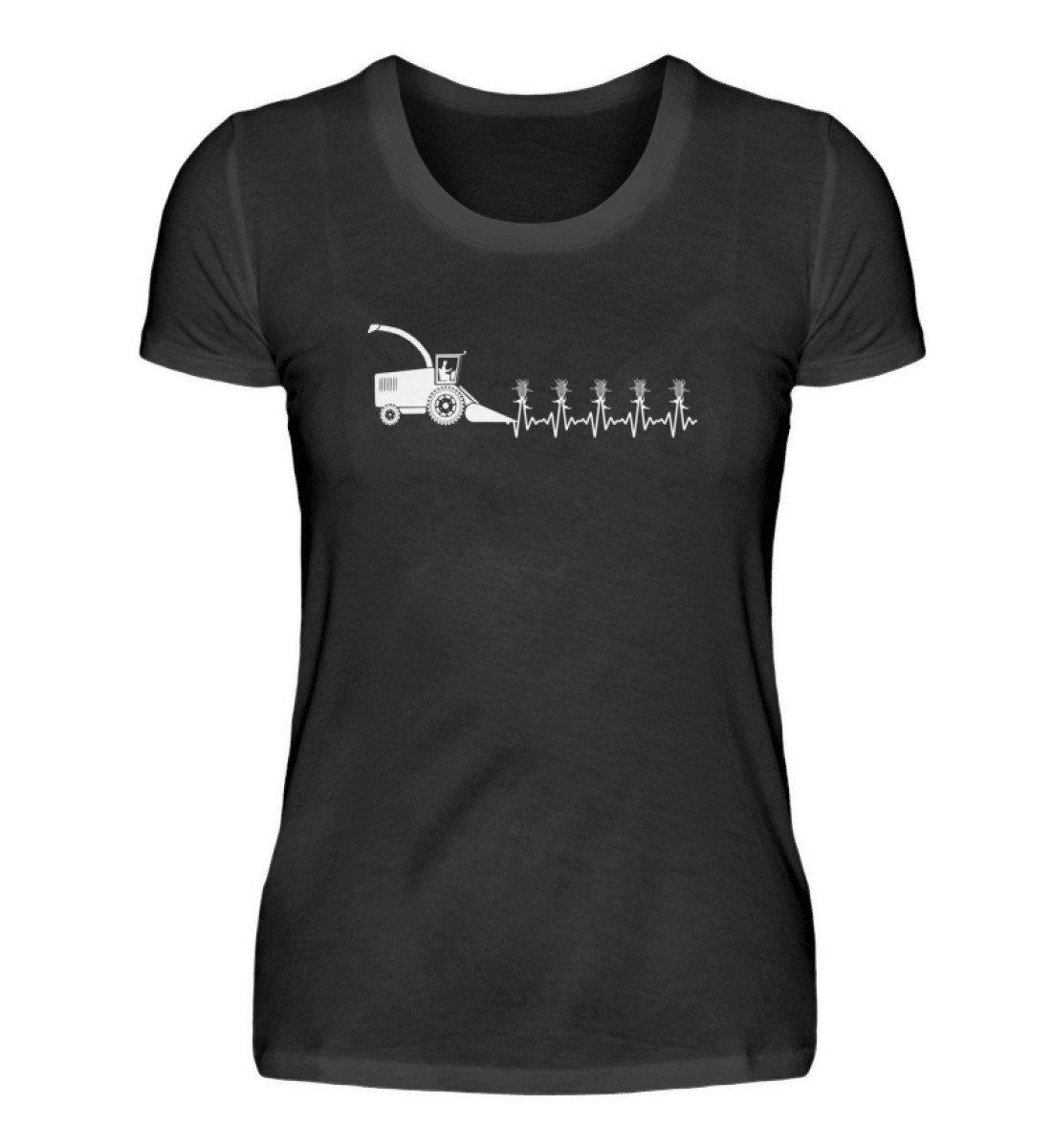 Heartbeat Häcksler · Damen T-Shirt-Damen Basic T-Shirt-Black-S-Agrarstarz