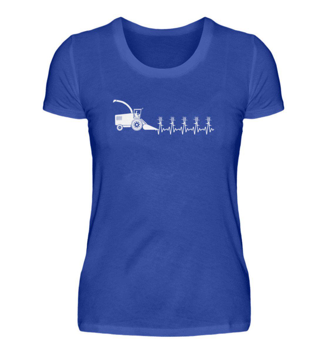 Heartbeat Häcksler · Damen T-Shirt-Damen Basic T-Shirt-Neon Blue-S-Agrarstarz
