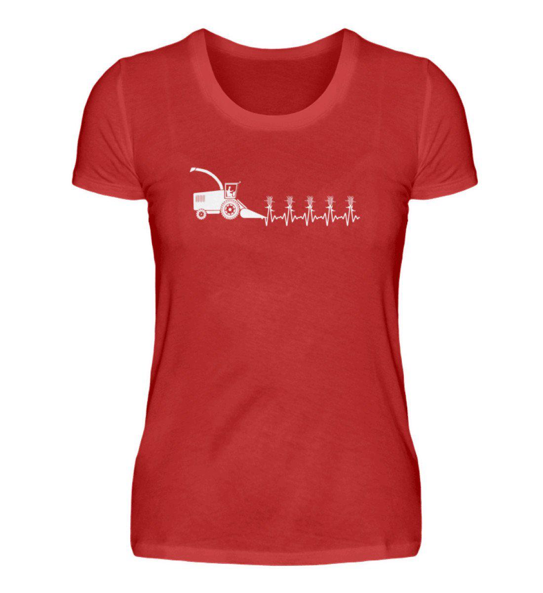 Heartbeat Häcksler · Damen T-Shirt-Damen Basic T-Shirt-Red-S-Agrarstarz