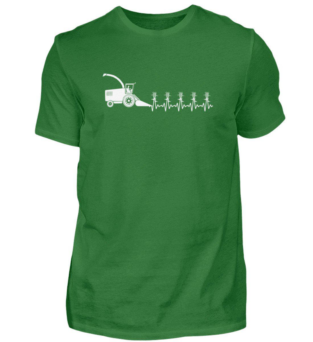 Heartbeat Häcksler · Herren T-Shirt-Herren Basic T-Shirt-Kelly Green-S-Agrarstarz