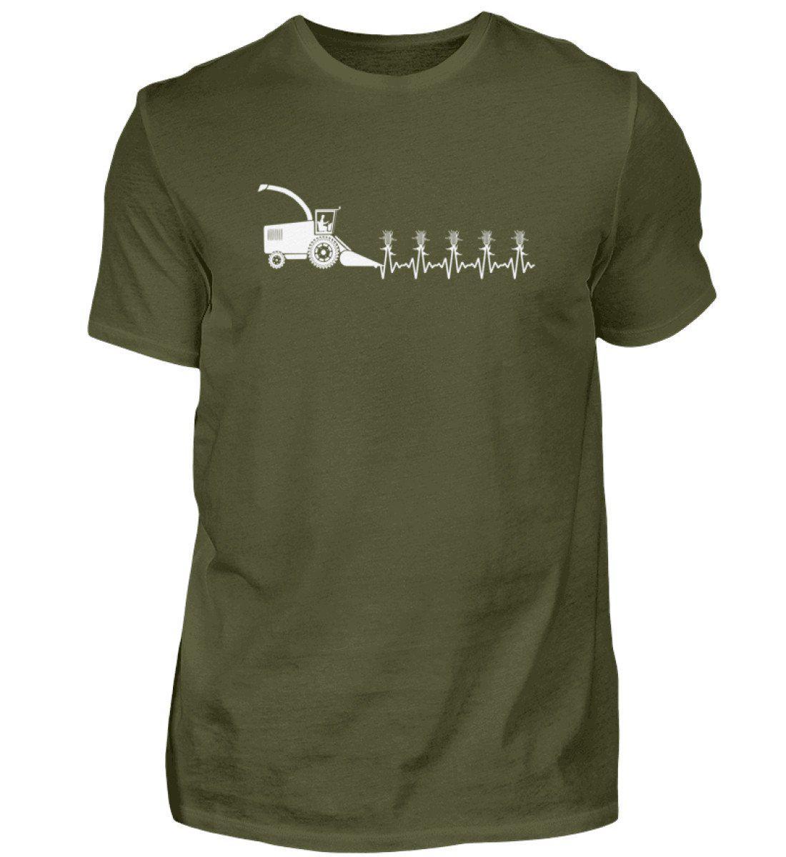 Heartbeat Häcksler · Herren T-Shirt-Herren Basic T-Shirt-Urban Khaki-S-Agrarstarz
