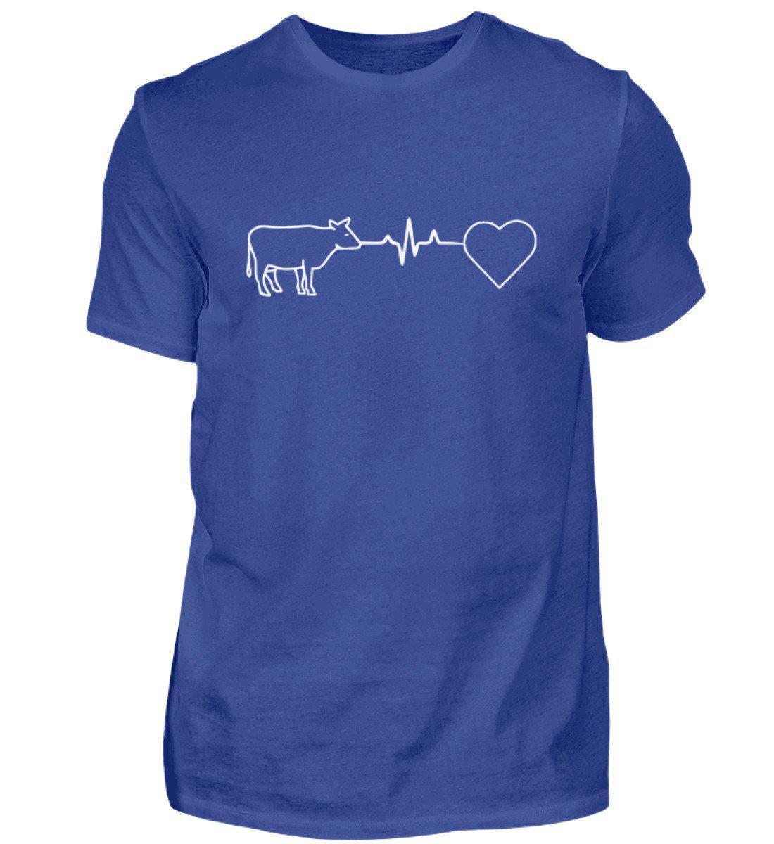 Heartbeat Kuh Herz · Herren T-Shirt-Herren Basic T-Shirt-Royal Blue-S-Agrarstarz