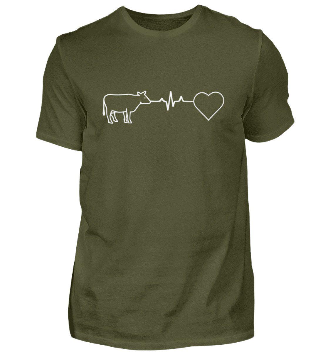Heartbeat Kuh Herz · Herren T-Shirt-Herren Basic T-Shirt-Agrarstarz