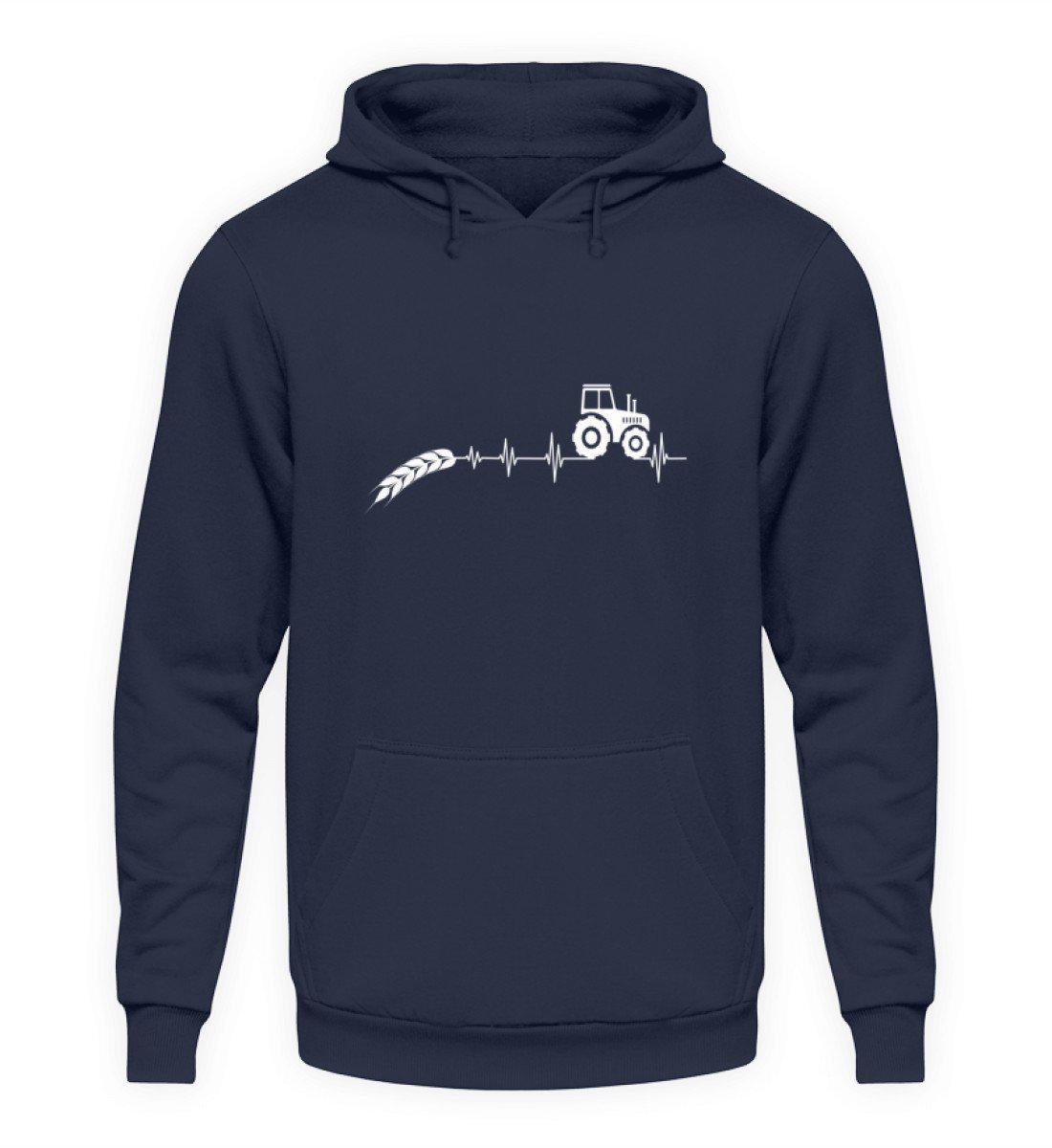 Heartbeat Traktor Äre · Unisex Kapuzenpullover Hoodie-Unisex Hoodie-Oxford Navy-S-Agrarstarz