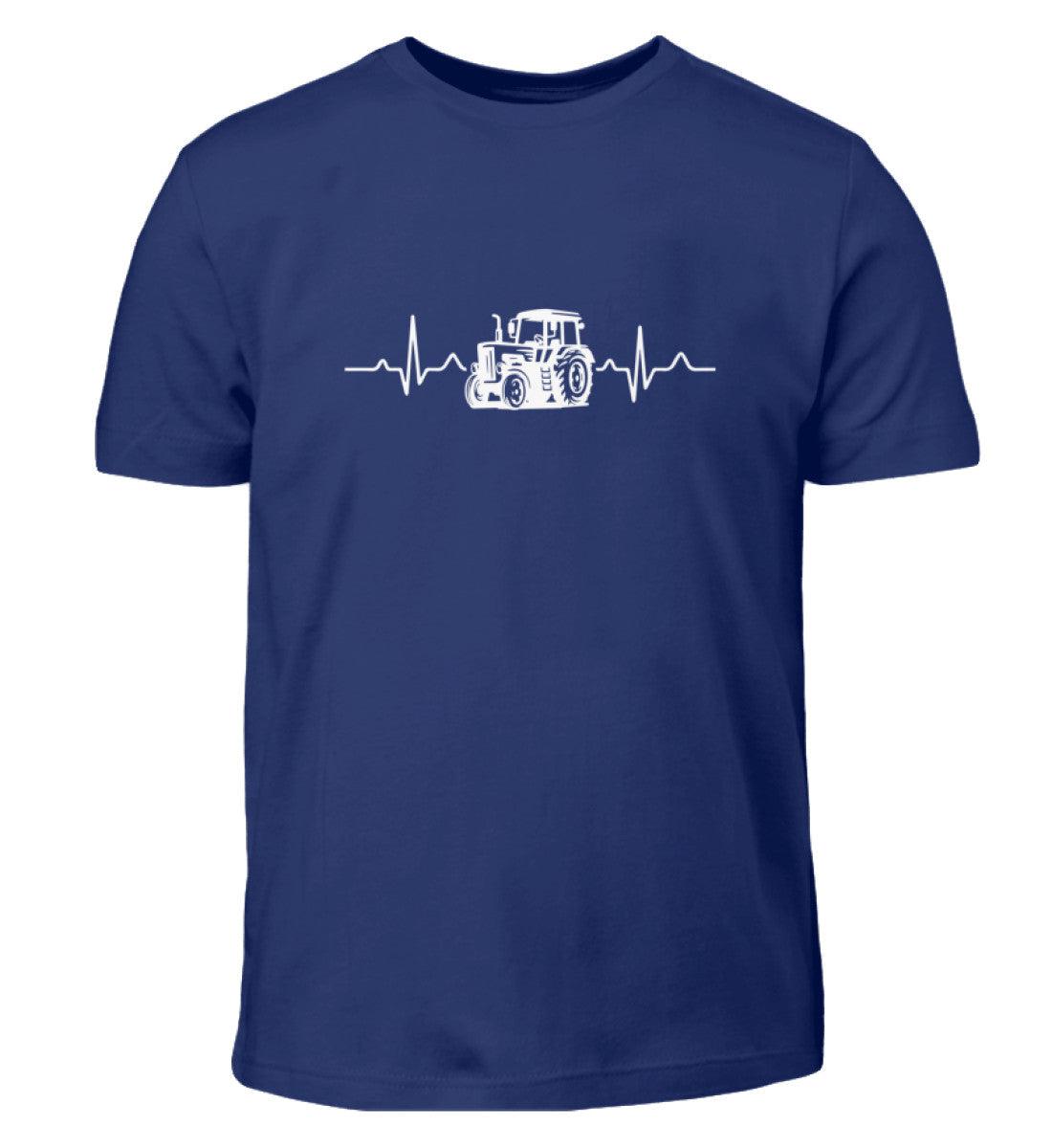 Heartbeat Traktor · Kinder T-Shirt-Kinder T-Shirt-Indigo-12/14 (152/164)-Agrarstarz