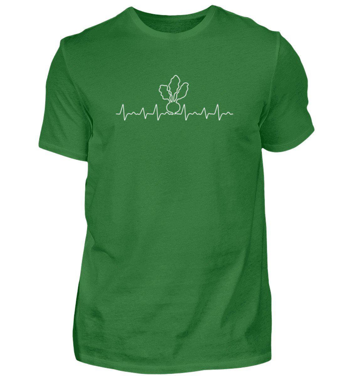 Heartbeat Zuckerrübe · Herren T-Shirt-Herren Basic T-Shirt-Kelly Green-S-Agrarstarz
