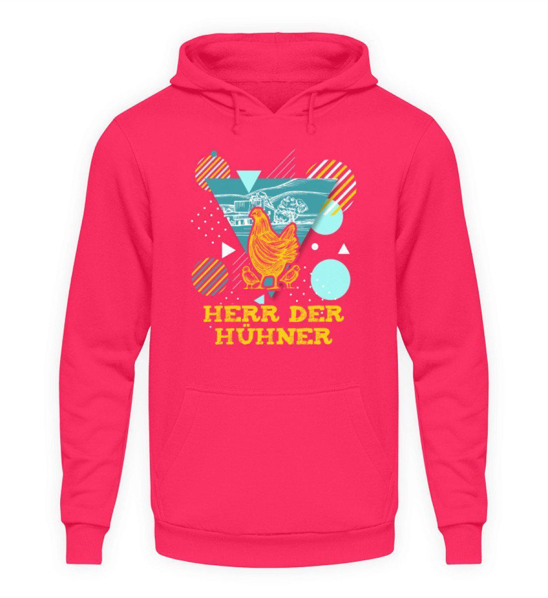 Herr der Hühner Geometric · Unisex Kapuzenpullover Hoodie-Unisex Hoodie-Hot Pink-L-Agrarstarz