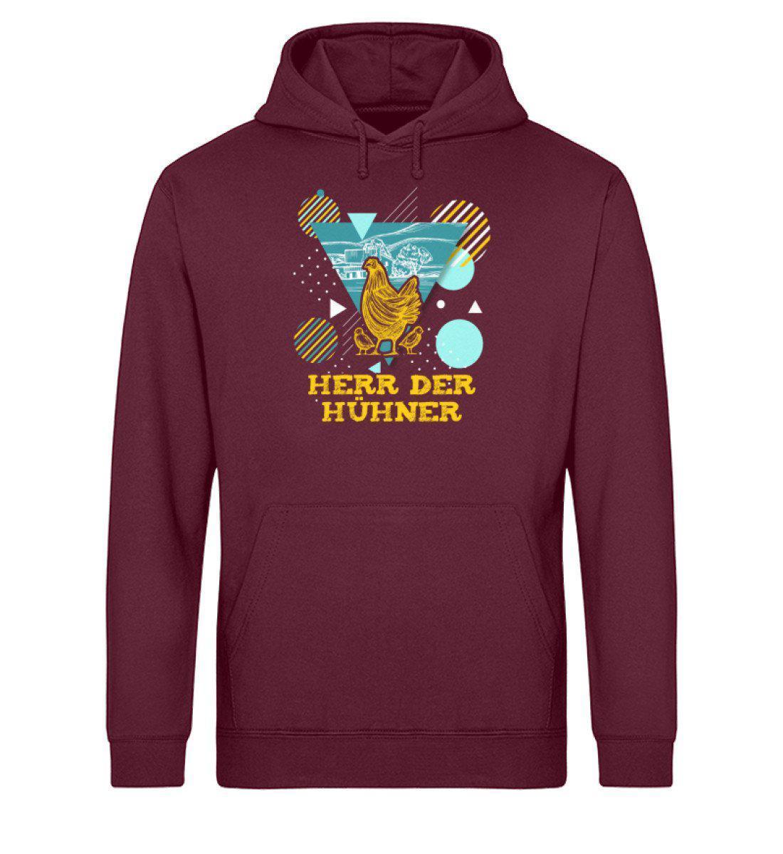Herr der Hühner Geometric · Unisex Organic Hoodie-Drummer Hoodie ST/ST-Burgundy-XS-Agrarstarz