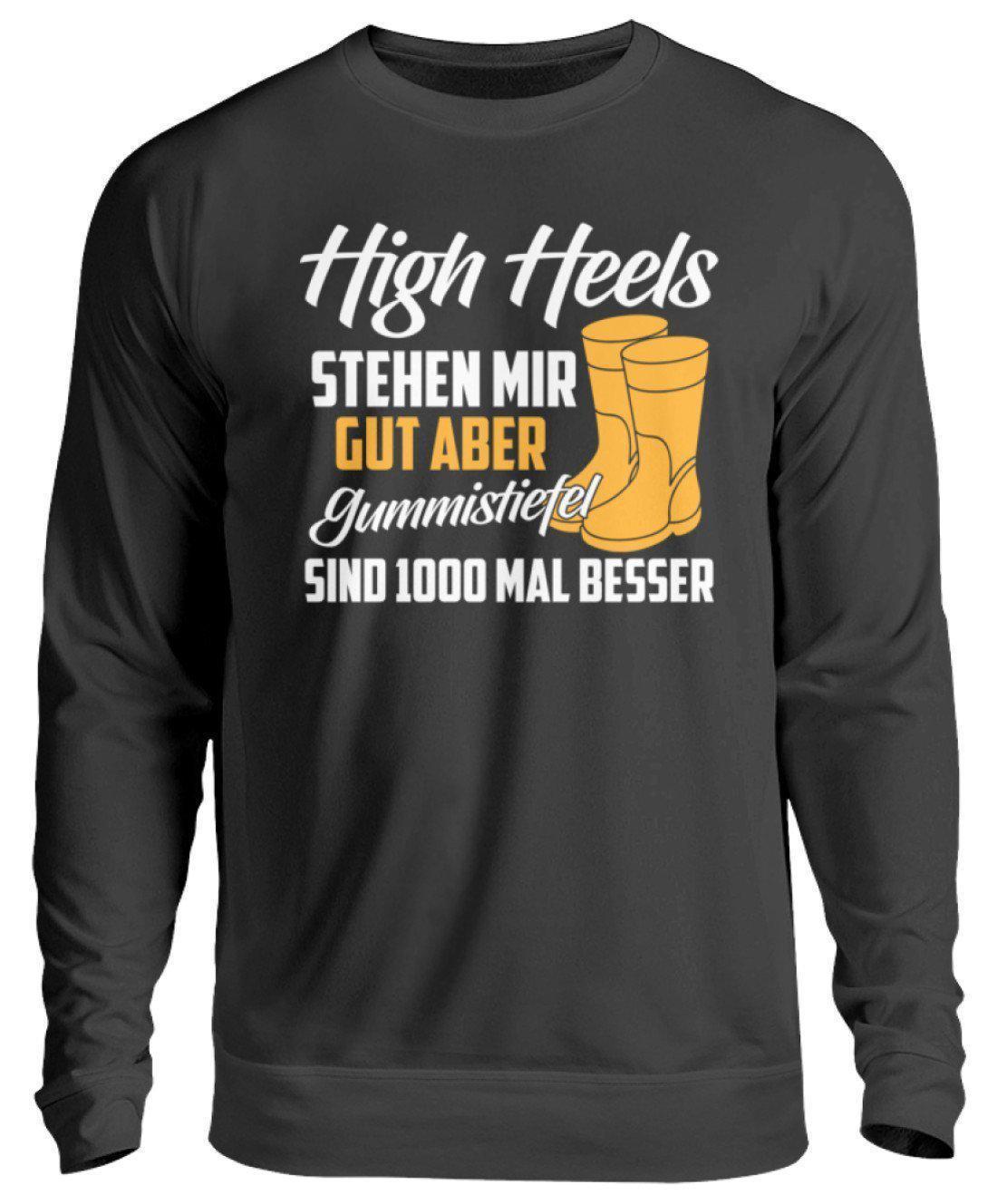 High Heels stehen mir gut · Unisex Sweatshirt Pullover-Unisex Sweatshirt-Jet Black-S-Agrarstarz