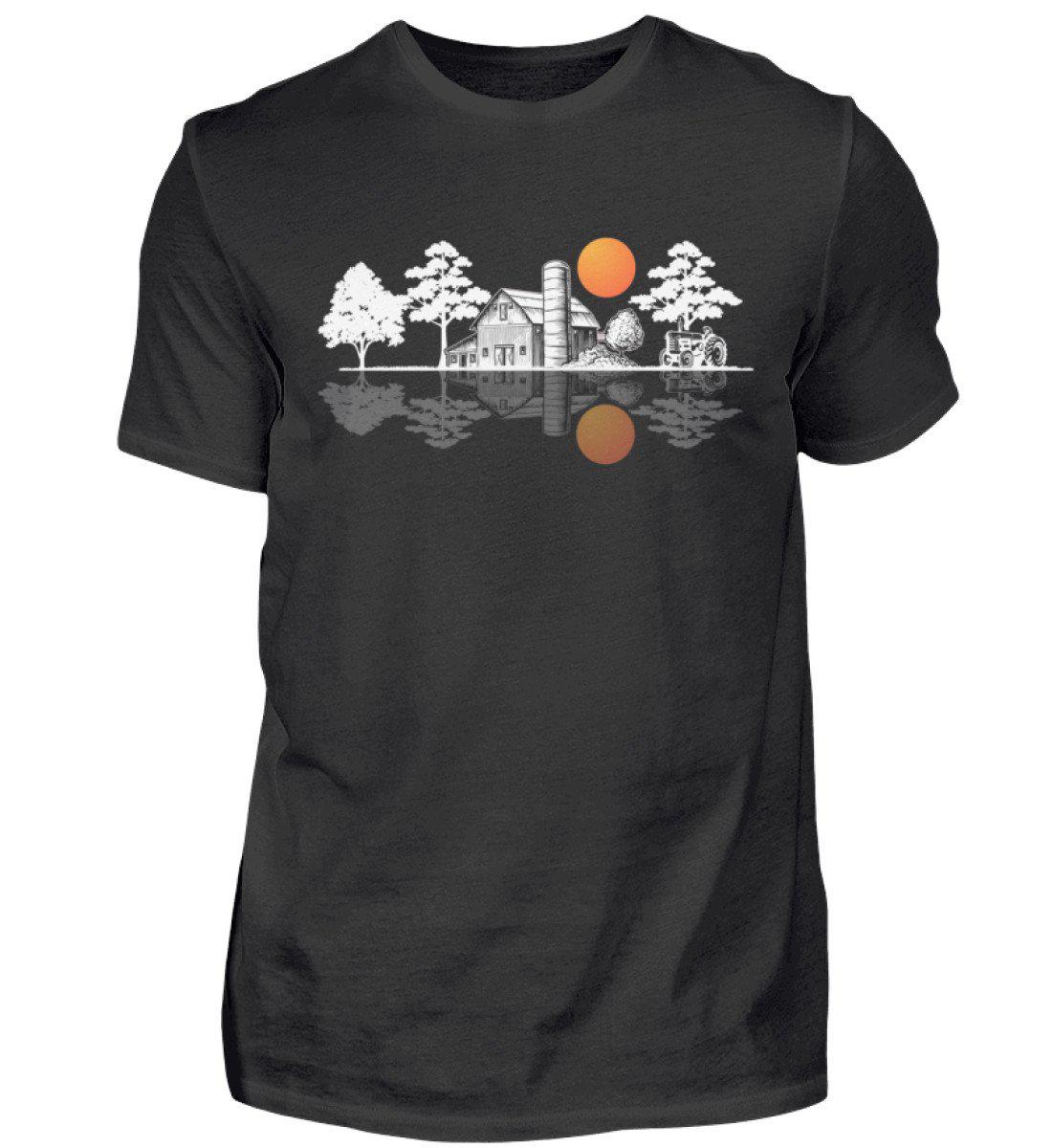 Hof Skyline · Herren T-Shirt-Herren Basic T-Shirt-Black-S-Agrarstarz