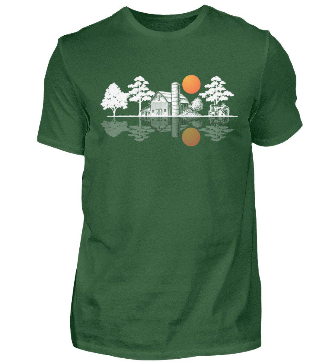 Hof Skyline · Herren T-Shirt-Herren Basic T-Shirt-Bottle Green-S-Agrarstarz