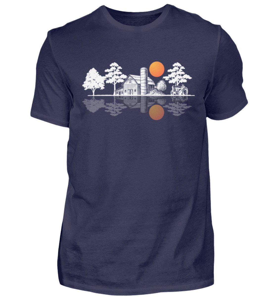 Hof Skyline · Herren T-Shirt-Herren Basic T-Shirt-Navy-S-Agrarstarz