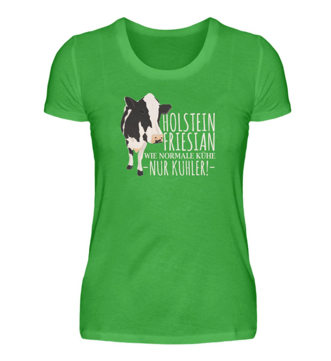Holstein Friesian kuhler · Damen T-Shirt-Damen Basic T-Shirt-Green Apple-S-Agrarstarz