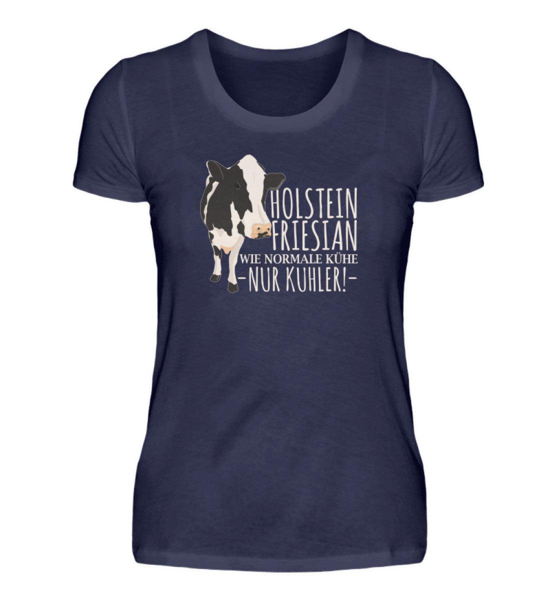 Holstein Friesian kuhler · Damen T-Shirt-Damen Basic T-Shirt-Navy-S-Agrarstarz