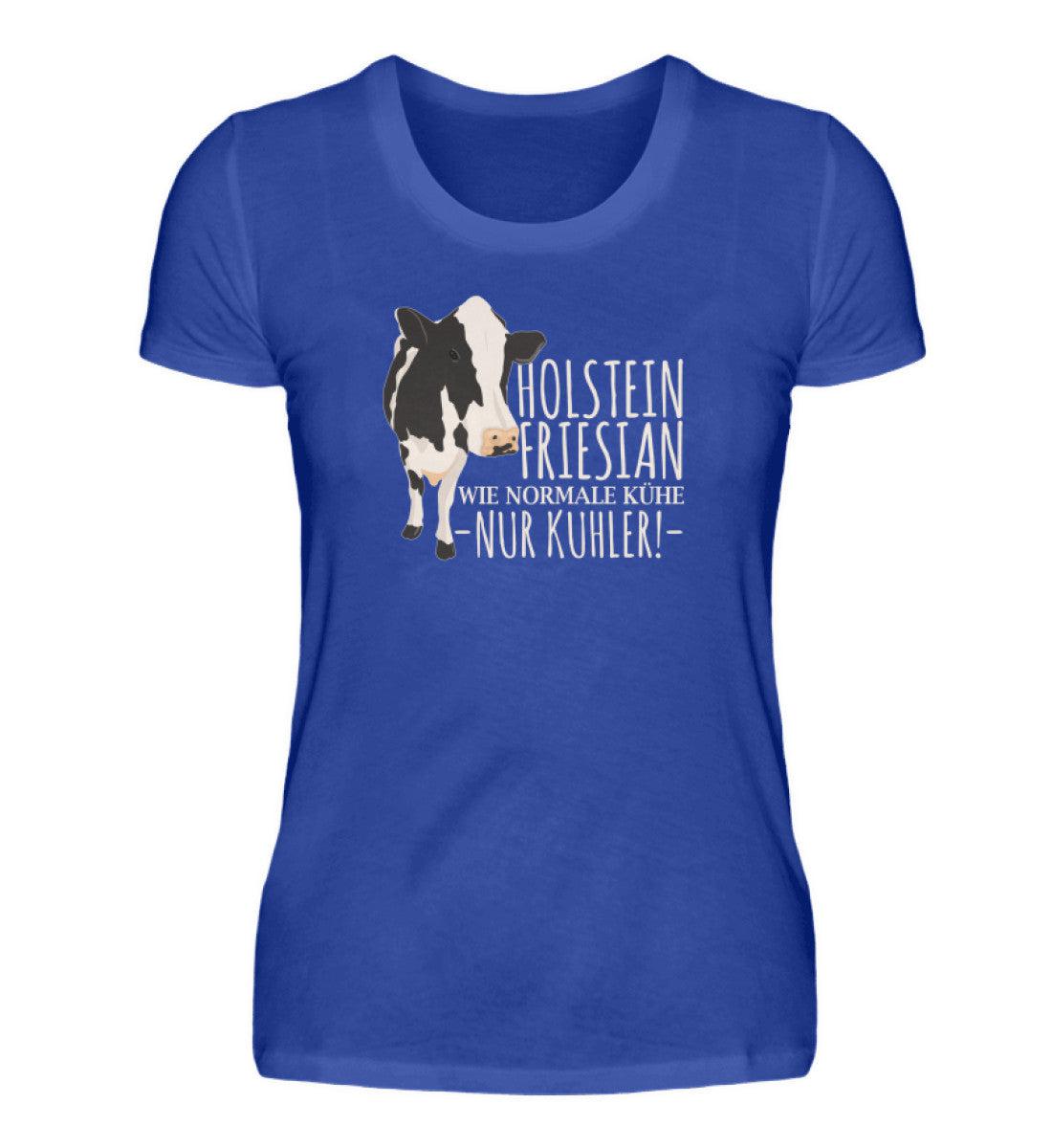 Holstein Friesian kuhler · Damen T-Shirt-Damen Basic T-Shirt-Neon Blue-S-Agrarstarz