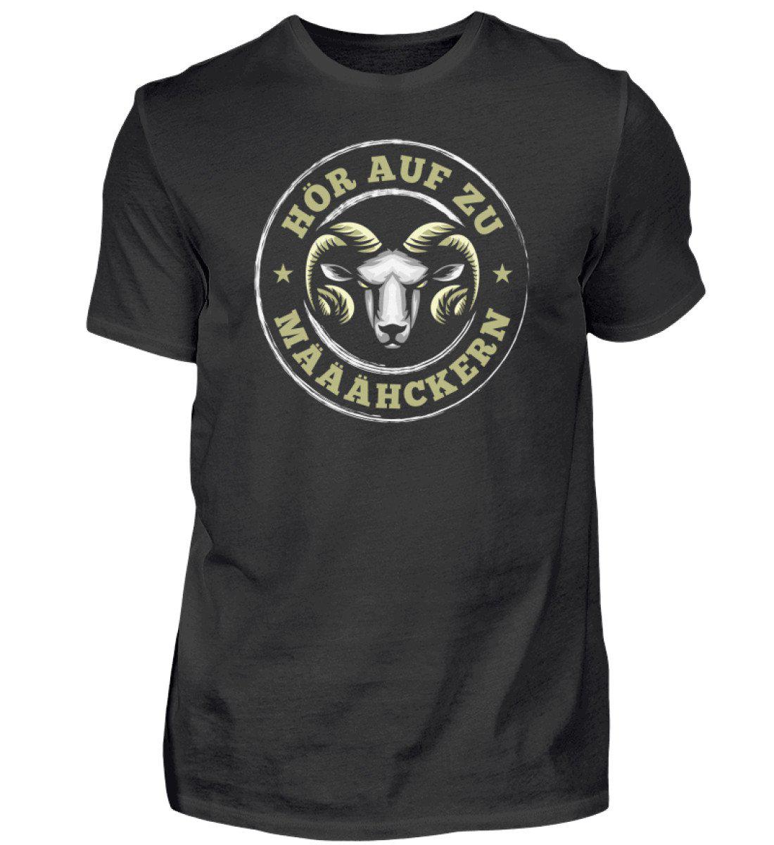 Hör auf zu määähckern · Herren T-Shirt-Herren Basic T-Shirt-Black-S-Agrarstarz