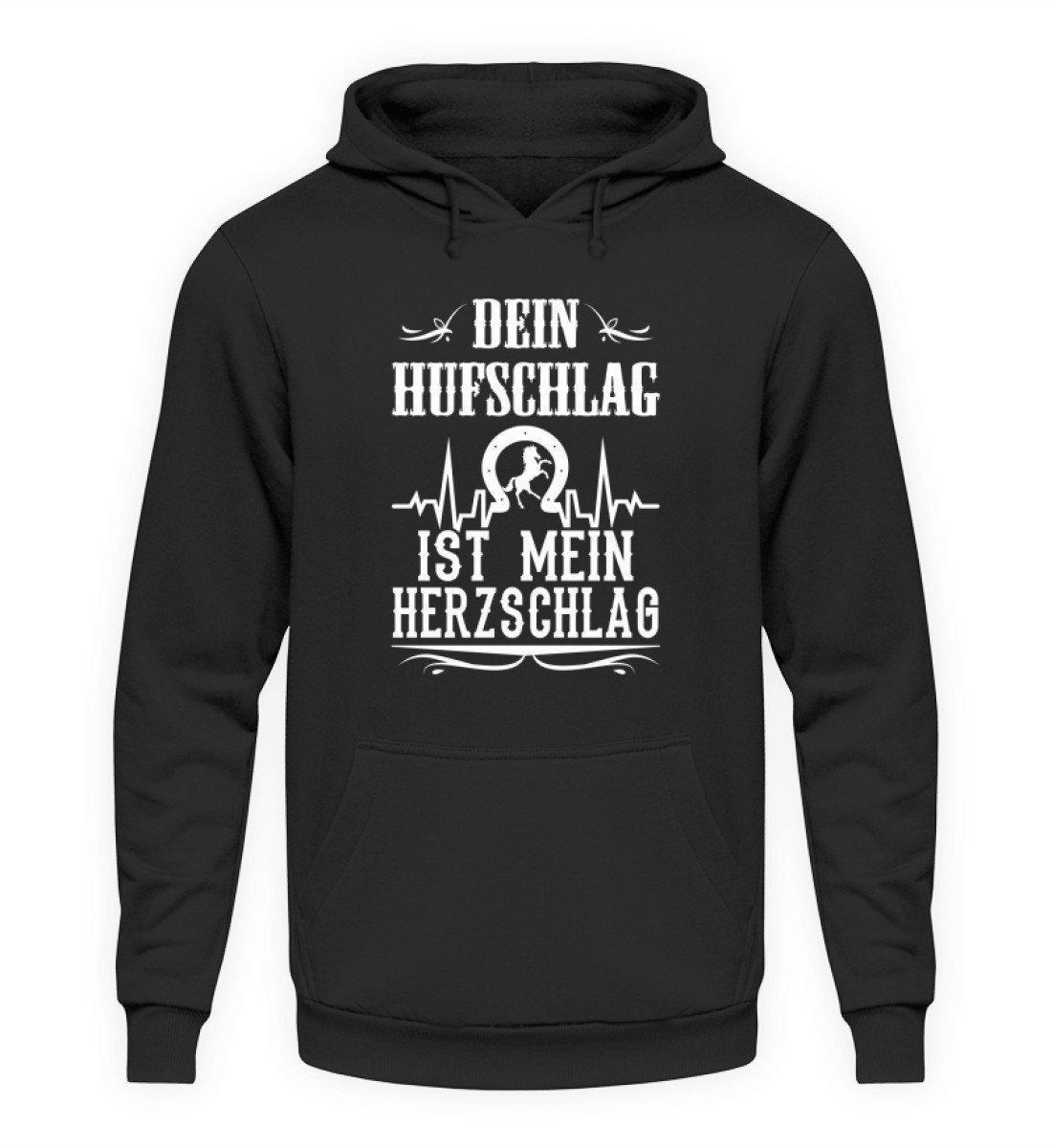 Hufschlag Herzschlag · Unisex Kapuzenpullover Hoodie-Unisex Hoodie-Jet Black-S-Agrarstarz