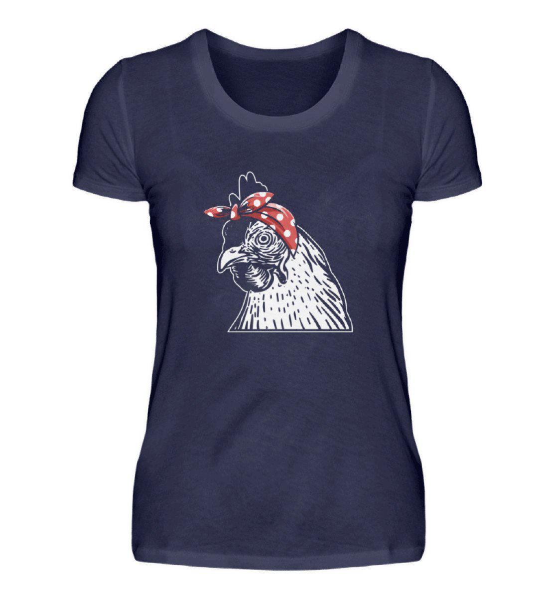 Huhn Band · Damen T-Shirt-Damen Basic T-Shirt-Navy-S-Agrarstarz