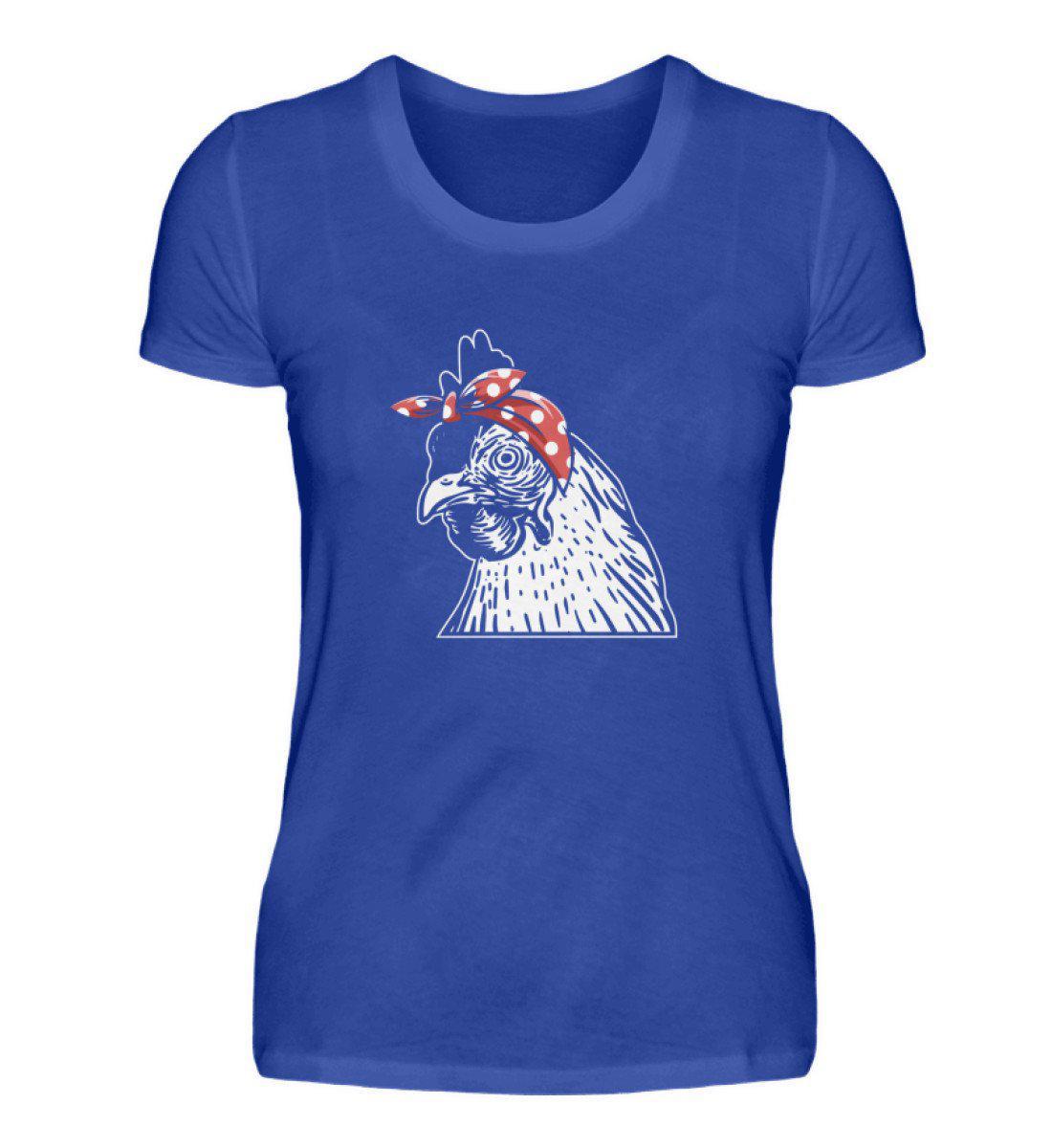 Huhn Band · Damen T-Shirt-Damen Basic T-Shirt-Neon Blue-S-Agrarstarz