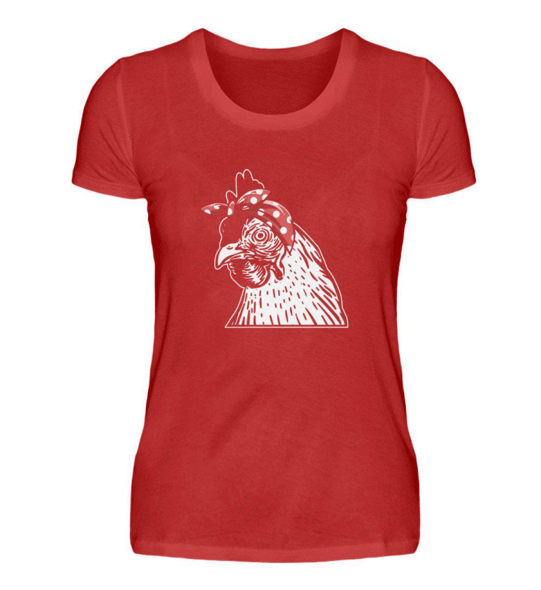 Huhn Band · Damen T-Shirt-Damen Basic T-Shirt-Red-S-Agrarstarz