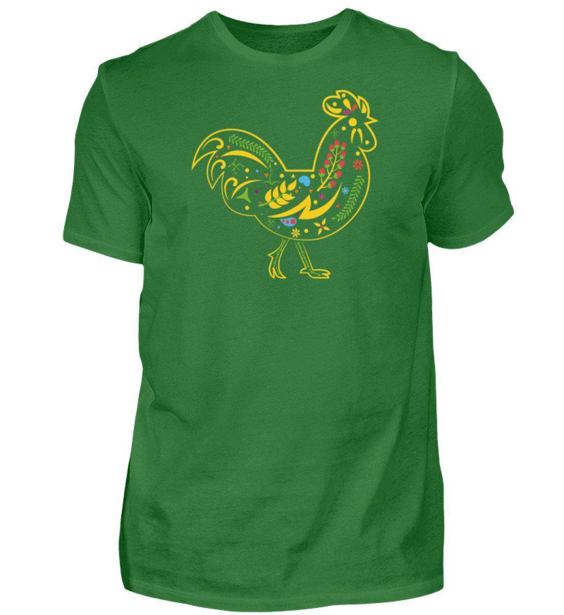 Huhn Colourful · Herren T-Shirt-Herren Basic T-Shirt-Kelly Green-S-Agrarstarz