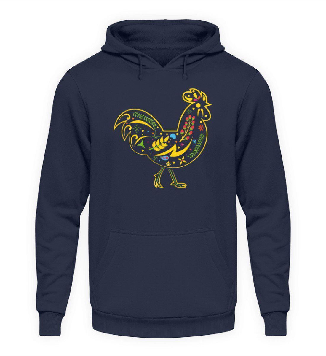 Huhn Colourful · Unisex Kapuzenpullover Hoodie-Unisex Hoodie-Oxford Navy-L-Agrarstarz