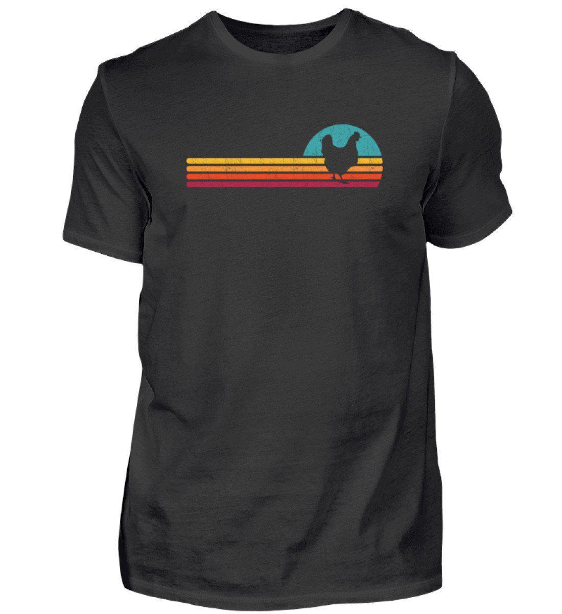 Huhn Retro · Herren T-Shirt-Herren Basic T-Shirt-Black-S-Agrarstarz