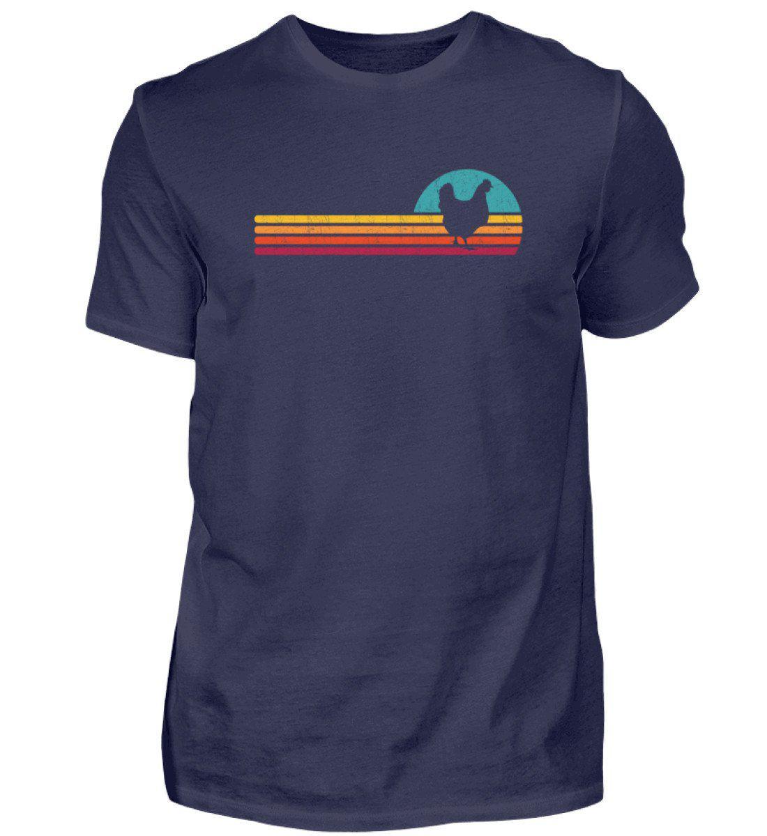 Huhn Retro · Herren T-Shirt-Herren Basic T-Shirt-Navy-S-Agrarstarz