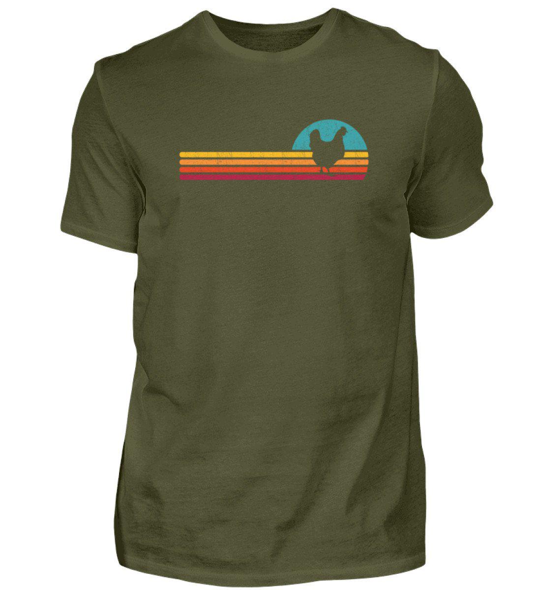 Huhn Retro · Herren T-Shirt-Herren Basic T-Shirt-Urban Khaki-S-Agrarstarz