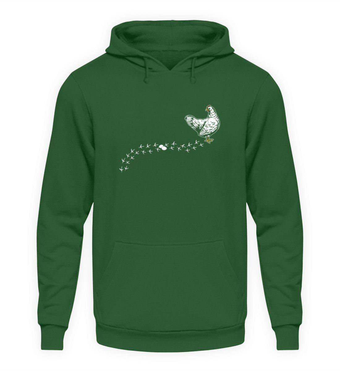 Huhn Spuren · Unisex Kapuzenpullover Hoodie-Unisex Hoodie-Bottle Green-S-Agrarstarz