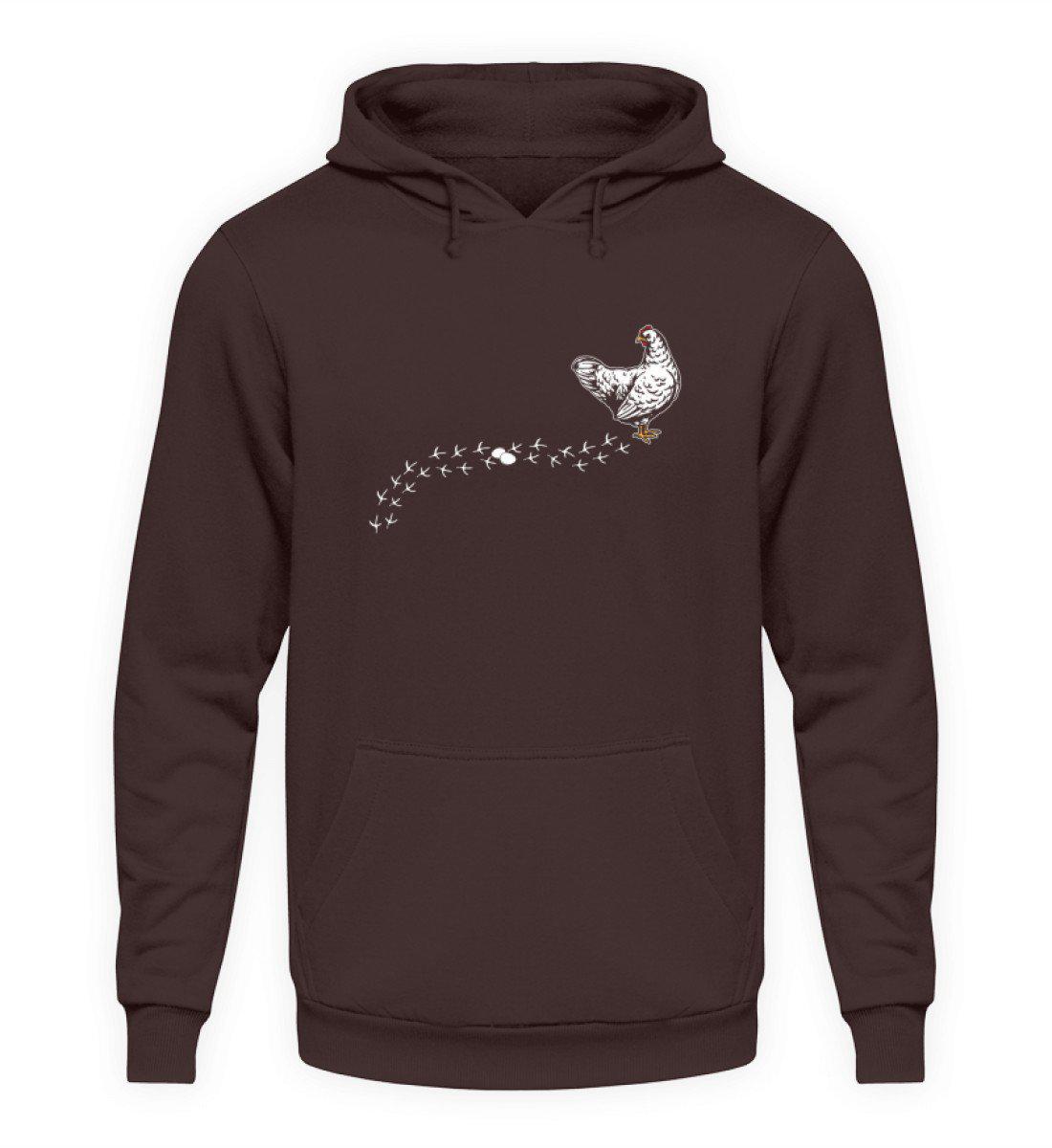 Huhn Spuren · Unisex Kapuzenpullover Hoodie-Unisex Hoodie-Hot Chocolate-S-Agrarstarz