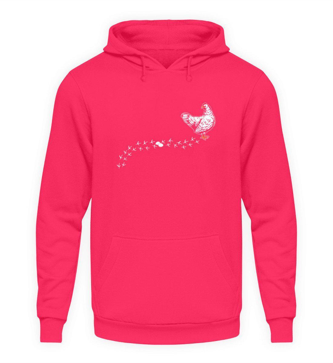 Huhn Spuren · Unisex Kapuzenpullover Hoodie-Unisex Hoodie-Hot Pink-S-Agrarstarz