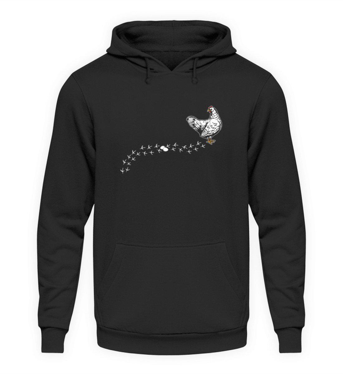 Huhn Spuren · Unisex Kapuzenpullover Hoodie-Unisex Hoodie-Jet Black-S-Agrarstarz