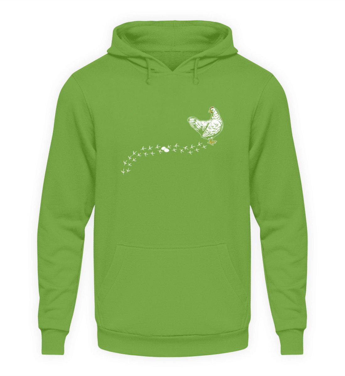 Huhn Spuren · Unisex Kapuzenpullover Hoodie-Unisex Hoodie-LimeGreen-S-Agrarstarz