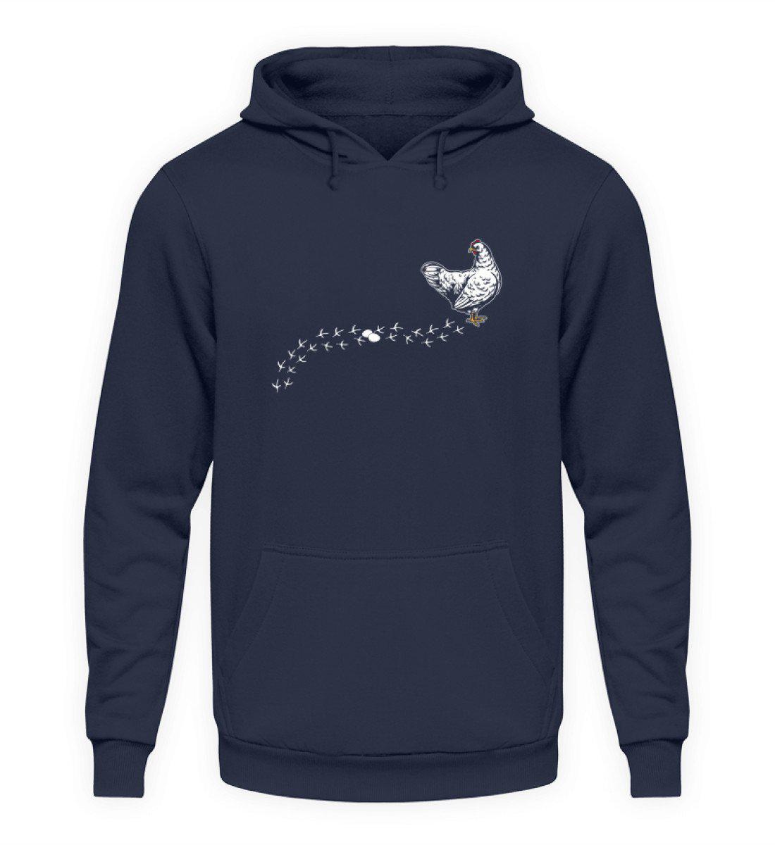 Huhn Spuren · Unisex Kapuzenpullover Hoodie-Unisex Hoodie-Oxford Navy-S-Agrarstarz