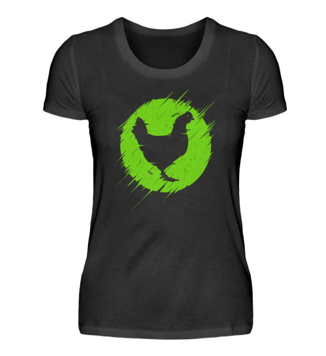 Huhn simple · Damen T-Shirt-Damen Basic T-Shirt-Black-S-Agrarstarz