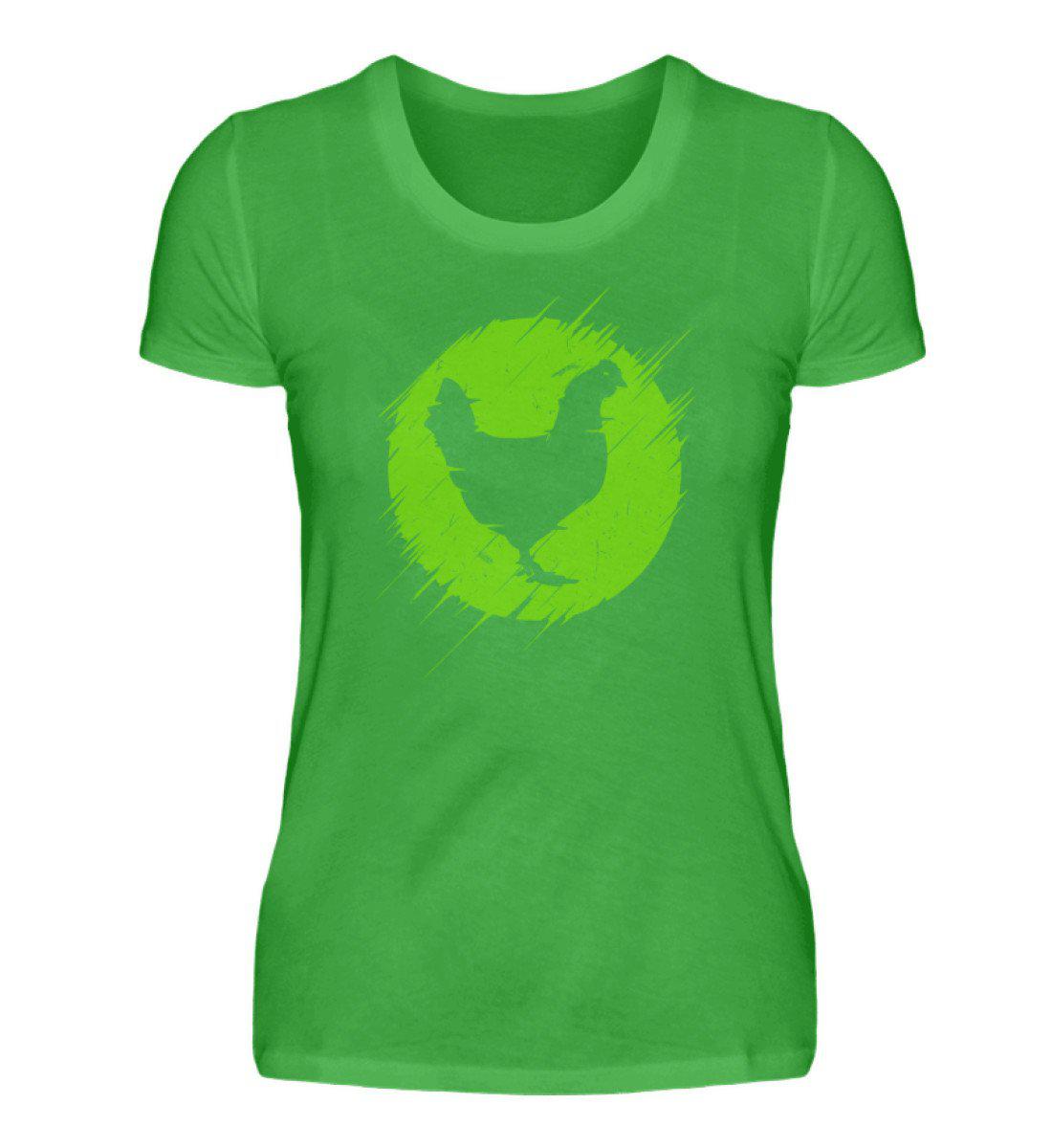 Huhn simple · Damen T-Shirt-Damen Basic T-Shirt-Green Apple-S-Agrarstarz
