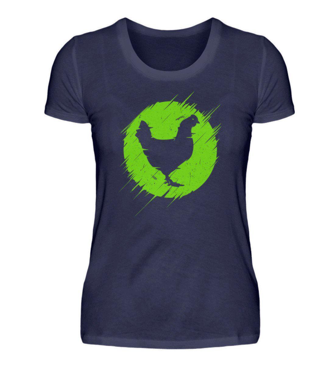 Huhn simple · Damen T-Shirt-Damen Basic T-Shirt-Navy-S-Agrarstarz