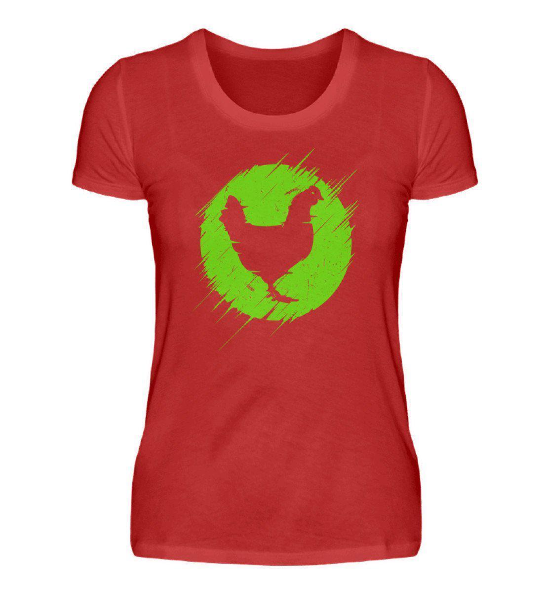 Huhn simple · Damen T-Shirt-Damen Basic T-Shirt-Red-S-Agrarstarz