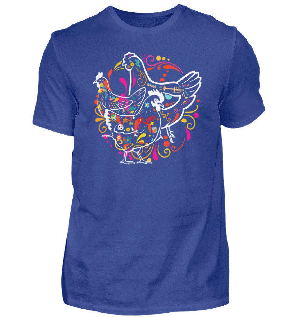 Hühner Colourful · Herren T-Shirt-Herren Basic T-Shirt-Royal Blue-S-Agrarstarz