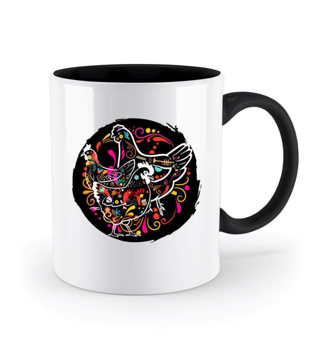 Hühner Colourful · Keramik Tasse zweifarbig-Keramik Tasse Zweifarbig-Agrarstarz