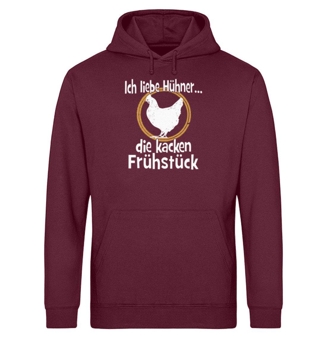 Hühner Frühstück · Unisex Organic Hoodie-Drummer Hoodie ST/ST-Burgundy-XS-Agrarstarz