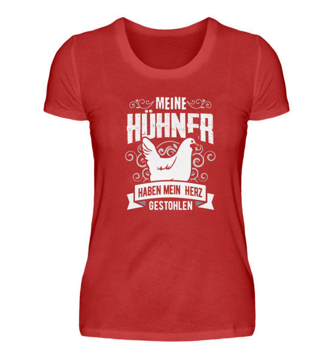 Hühner Herz gestohlen · Damen T-Shirt-Damen Basic T-Shirt-Red-S-Agrarstarz