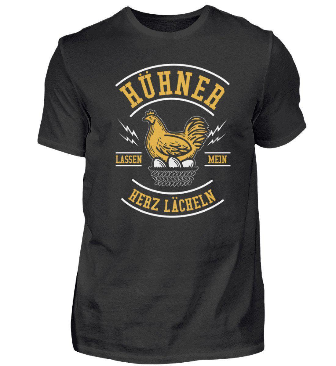 Hühner Herz lächeln · Herren T-Shirt-Herren Basic T-Shirt-Black-S-Agrarstarz