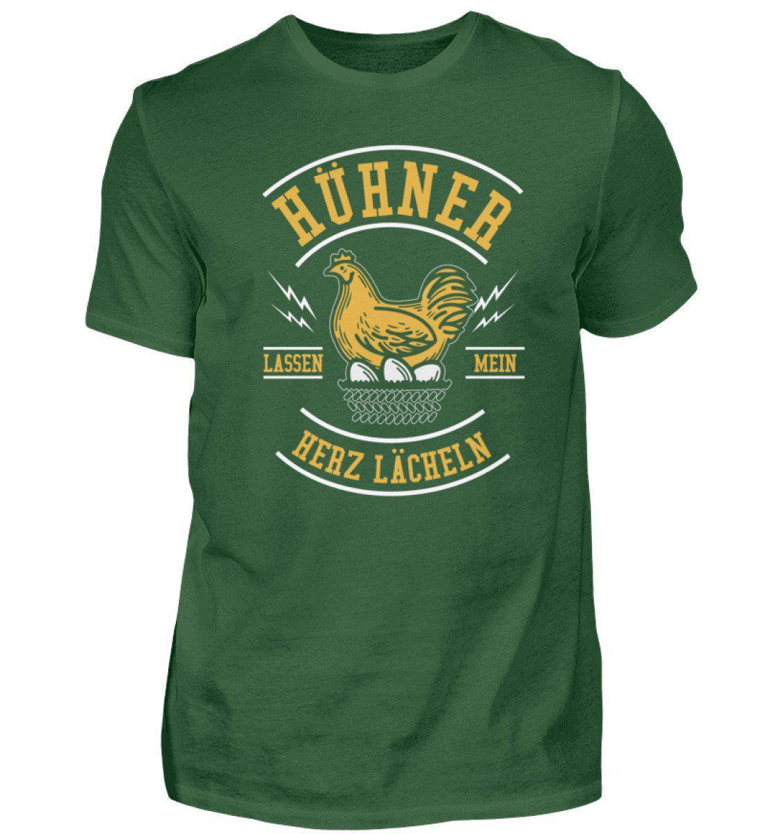 Hühner Herz lächeln · Herren T-Shirt-Herren Basic T-Shirt-Bottle Green-S-Agrarstarz